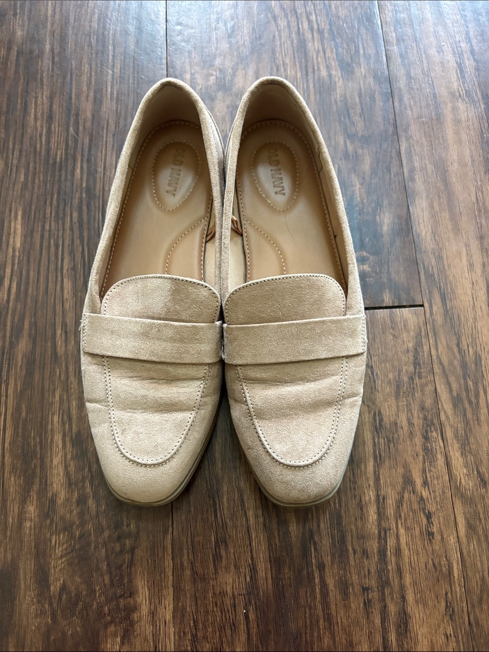Old Navy Beige Suede Penny Loafers